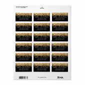 Huwelijksadres Gouden Lichten Etiket (Full Sheet)