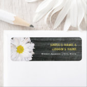 Huwelijksadreslabel - Daisy & Barnwood Etiket (Insitu)