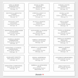 Huwelijksadreslabels Gesneden Vinyl Sticker