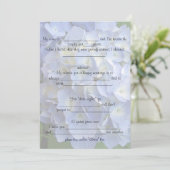 Huwelijksadvies en opmerkingen Hydrangea Kaart (Staand voorkant)