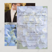 Huwelijksadvies en opmerkingen Hydrangea Kaart (Voorkant / Achterkant)