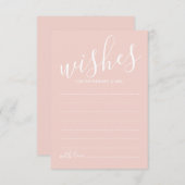 Huwelijksadvies en -wensen kaart in modern script (Voorkant / Achterkant)