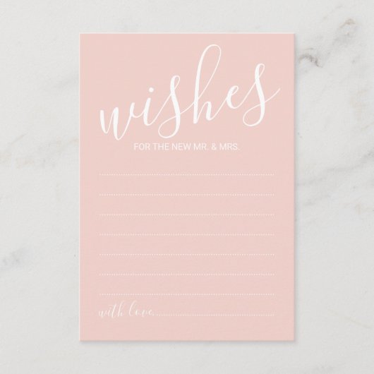 Huwelijksadvies en -wensen kaart in modern script (Voorkant)