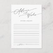 Huwelijksadvies en wensen voor bruid & bruidegom advieskaart (Voorkant)