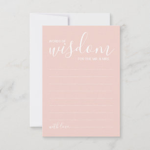 Huwelijksadvies en -wensenkaart met modern script advieskaart