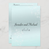 Huwelijksadvies, mooi blauwe trouwreactiekaart kaart (Voorkant / Achterkant)