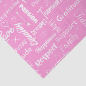 Huwelijksadvies Typografisch Patroon Trouwwinkel Tissuepapier (Detail)