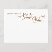 huwelijksadvies voor de heer en mevrouw Gold font Advieskaart (Voorkant)