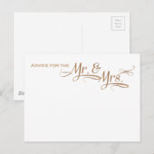 huwelijksadvies voor de heer en mevrouw Gold font Advieskaart (Voorkant / Achterkant)