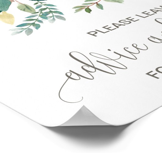 Huwelijksadvies voor het blad poster (Hoek)