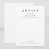 Huwelijksadvieskaart met script kaart (Voorkant / Achterkant)