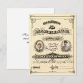  huwelijksakte (Voorkant / Achterkant)