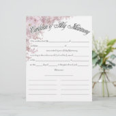 huwelijksakte (Staand voorkant)