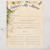 huwelijksakte (Voorkant)