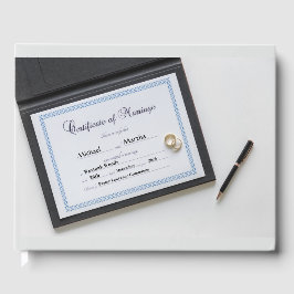 Huwelijksakte gastenboek