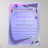 huwelijksakte poster (Voorkant)