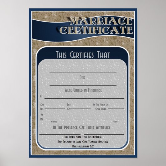 huwelijksakte poster (Voorkant)