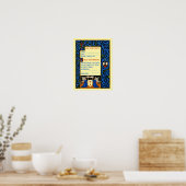 Huwelijksakte Sjabloon Antiek Poster (Keuken)