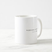 Huwelijksambtenaar Aangepaste datum in modern mini Koffiemok (Voorkant rechts)
