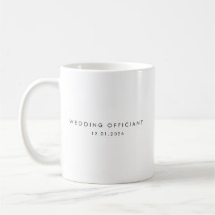 Huwelijksambtenaar Aangepaste datum in modern mini Koffiemok