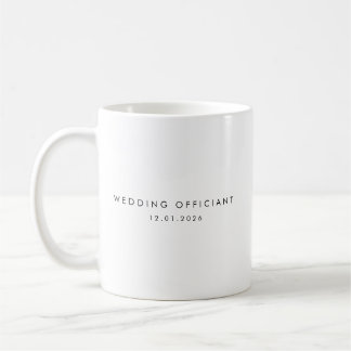 Huwelijksambtenaar Aangepaste datum in modern mini Koffiemok