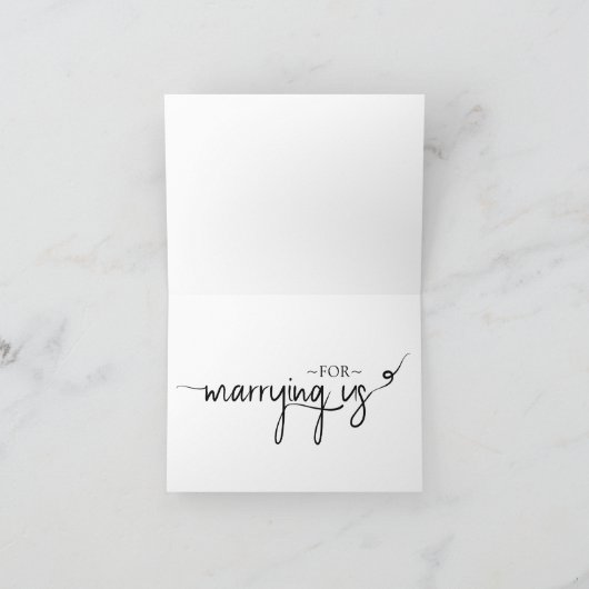 Huwelijksambtenaar Bedankt dat u ons in de echt he (Binnen)