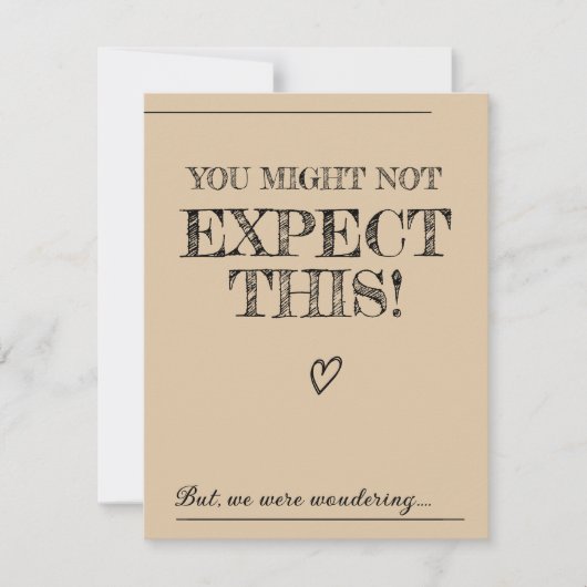 Huwelijksambtenaar Voorstel. Wil je ons trouwen Kaart (Voorkant)