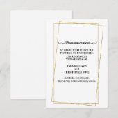 Huwelijksannulatie Aankondigingskaarten Aankondiging (Voorkant / Achterkant)