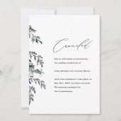 Huwelijksannulering in botanische stijl aankondiging (Voorkant)