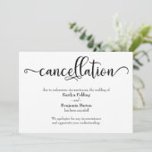 Huwelijksannulering Kaart met Kalligrafie (Staand voorkant)