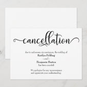 Huwelijksannulering Kaart met Kalligrafie (Voorkant / Achterkant)