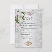 Huwelijksantwoordkaarten elegante witte orchideeën RSVP kaartje (Voorkant)