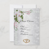 Huwelijksantwoordkaarten elegante witte orchideeën RSVP kaartje (Achterkant)