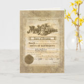 huwelijksattest ter gelegenheid van de verjaardag kaart (Gele Bloem)