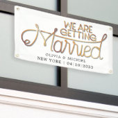 Huwelijksauto banner (Buitenkant Gebouw)