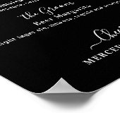 Huwelijksbar met gepersonaliseerde Signature-drank Poster (Hoek)