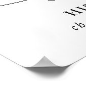 Huwelijksbarmenu met botanisch groene bladeren poster (Hoek)