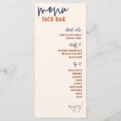 Huwelijksbedankje & Menu Kaart (Achterkant)