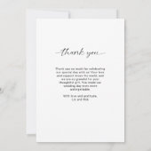 Huwelijksbedankje Minimal Modern Photo Arch Lijst Bedankkaart (Achterkant)