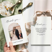 Huwelijksbedankje Minimal Modern Photo Arch Lijst Bedankkaart
