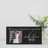 Huwelijksbedankje Monogram G en Bericht Bedankkaart (Staand voorkant)