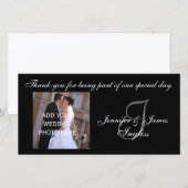 Huwelijksbedankje Monogram I en Boodschap Bedankkaart (Voorkant / Achterkant)