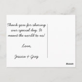 Huwelijksbedankje Post Kaart (Achterkant)