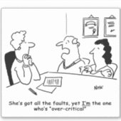 Huwelijksbegeleiding - Vrouw heeft de fouten Carto Sticker (Voorkant)