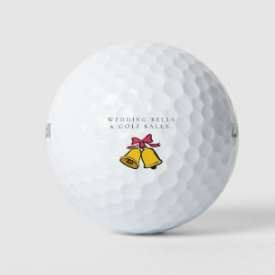 'Huwelijksbellen & Golfballen' Trouwcadeau Geschen Golfballen