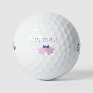 'Huwelijksbellen & Golfballen' Trouwcadeau Geschen Golfballen