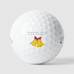 'Huwelijksbellen & Golfballen' Trouwcadeau Geschen Golfballen