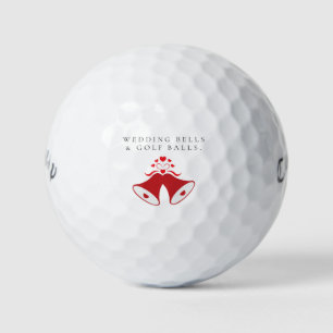 'Huwelijksbellen & Golfballen' Trouwcadeau Geschen Golfballen
