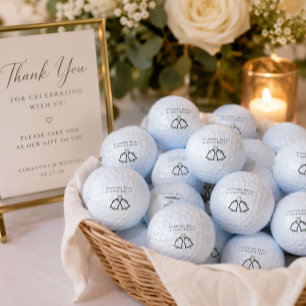 'Huwelijksbellen & Golfballen' Trouwcadeau Geschen Golfballen