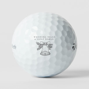 'Huwelijksbellen & Golfballen' Trouwgunst Cadeau Golfballen